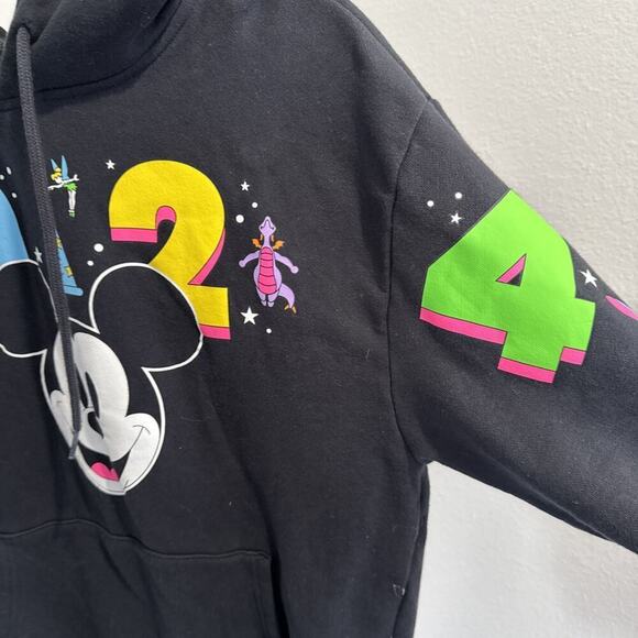 Disney World 2024 Mickey Mouse Hoodie Character Icons Figment Parks Neon Small - Picture 3 of 7